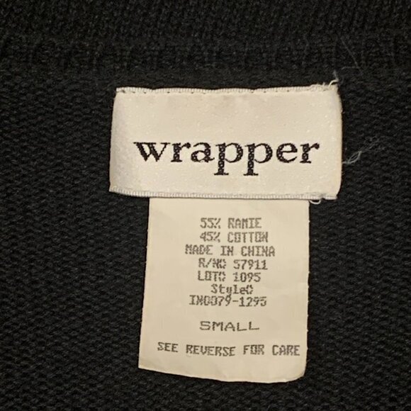 Vintage Black Beaded Embroidered Cardigan Sz S by Wrapper  #87B - Picture 12 of 13